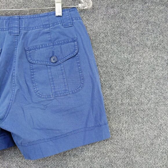 Talbots Womens Stretch Chino Shorts Blue Size 4 Slash Pockets Cotton - Picture 9 of 13